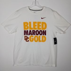 Nike White Classic Fit Bleed Maroon Gold T-Shirt Adult Size L NWT